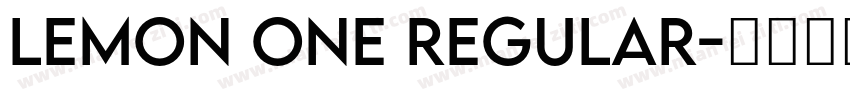Lemon One Regular字体转换
